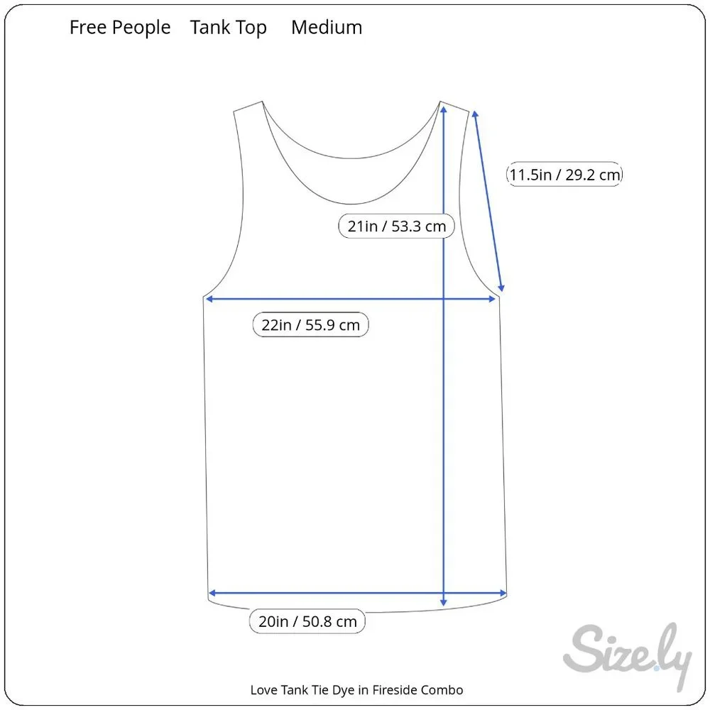 NWT FREE PEOPLE Love Tank Tie Dye in Fireside Combo Size Medium - Picture 15 of 16